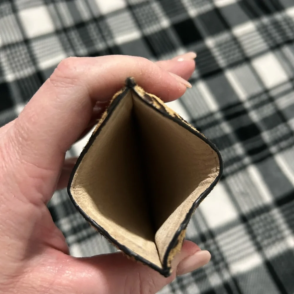 J.Crew Tan and Black Leopard Card Holder